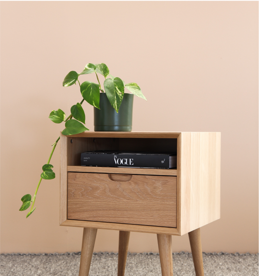 Oak Contemporary Bedside Table